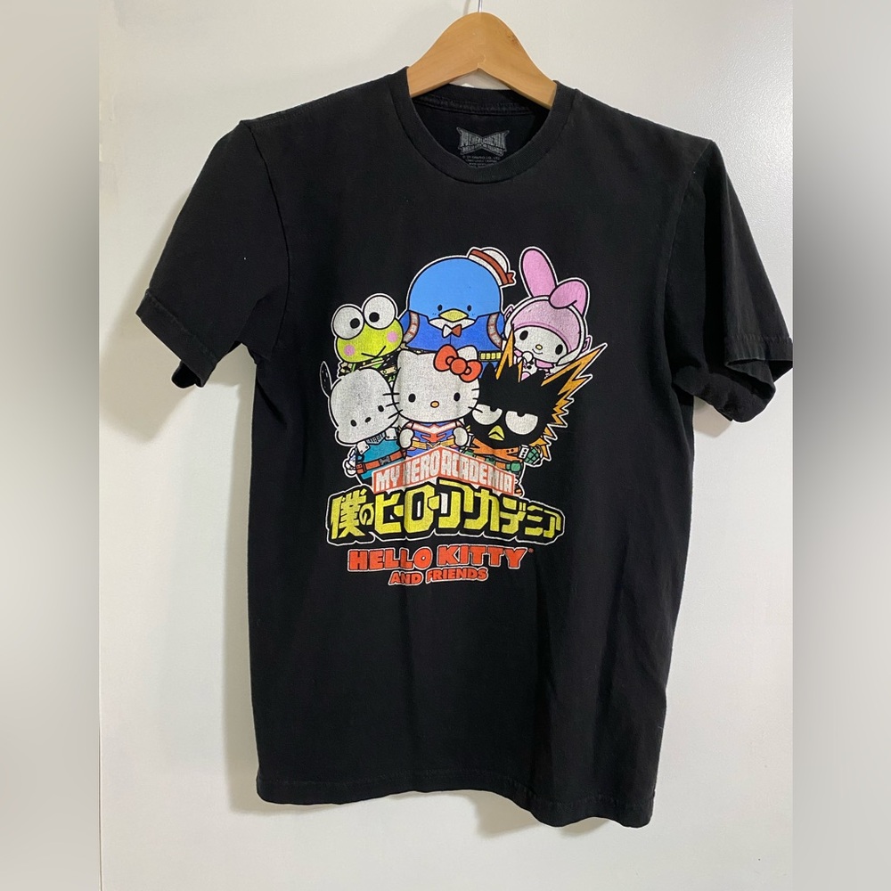 Sanrio Hello Kitty and Friends T-Shirt Women Sz S Black 100% Cotton Graphic Tee
